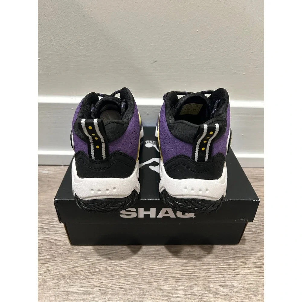 Shaq H.O.F. Basketball Shoes Purple Black Yellow Kids Size 3 AQ95027YUZ‎ NEW